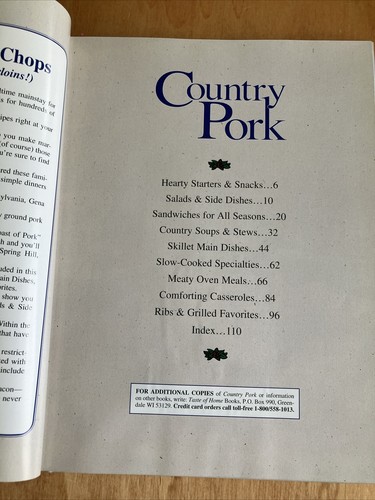 Country Pork by Taste of Home Editorial Staff (1997, Hardcover) - Picture 5 of 6