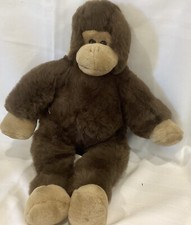 Vintage Build A Bear Workshop 1997 17  Brown Monkey Stuffed Chimp Plush Animal