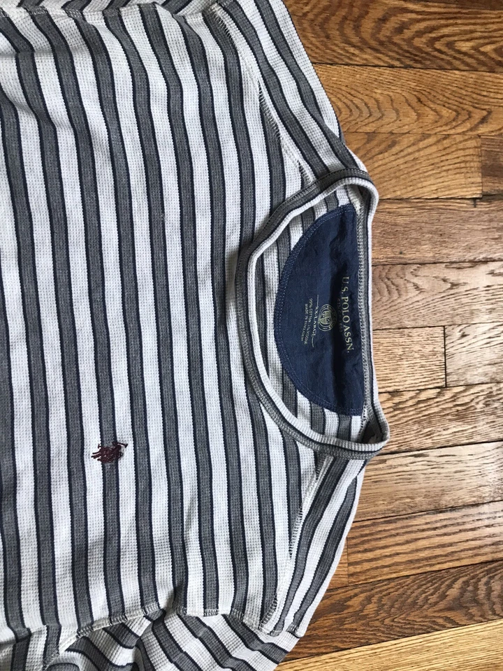 Camisa térmica de manga larga para hombre Polo Assn tejido gofre cuello redondo talla 2XL Foto 2 de 4