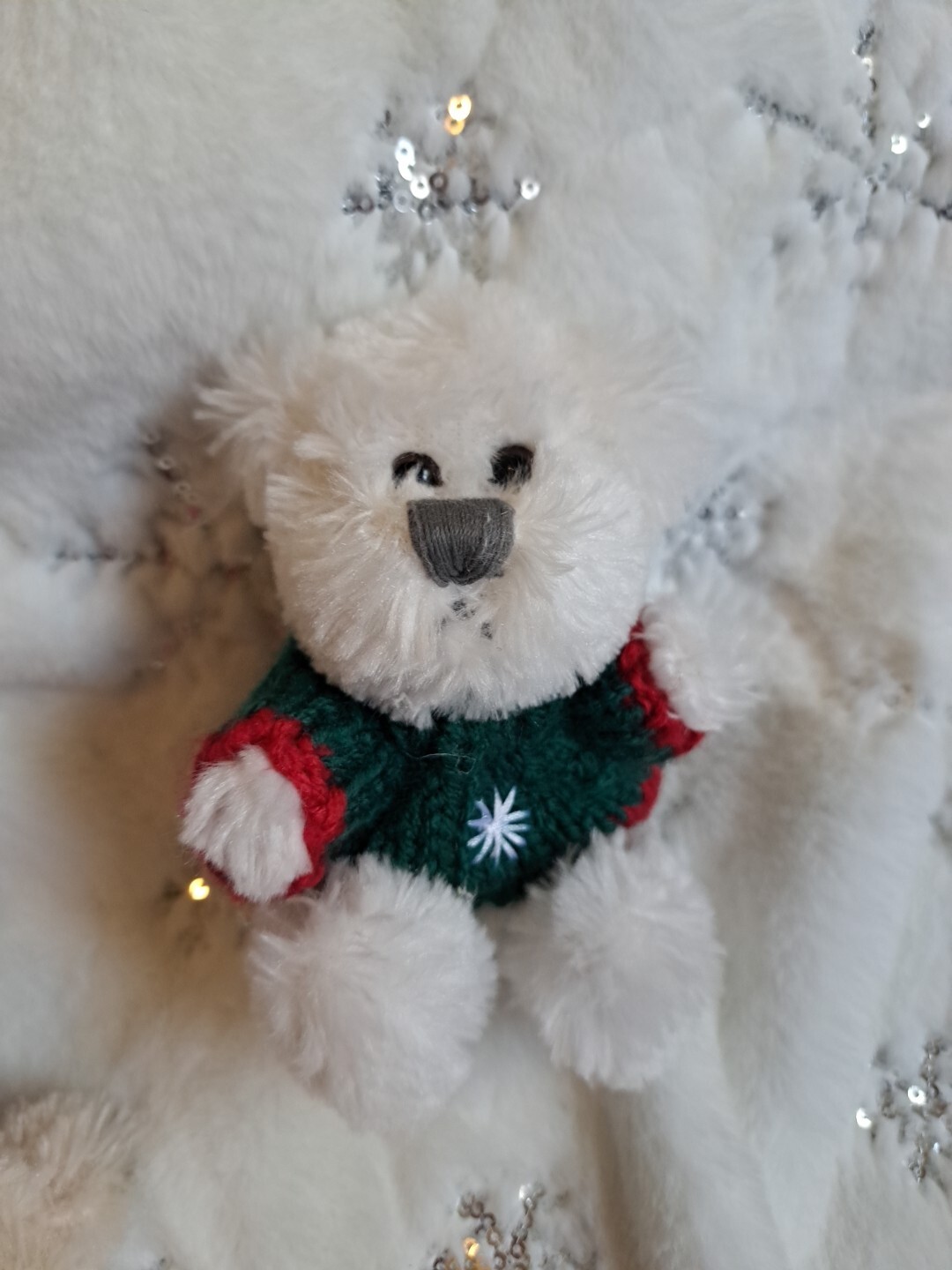 Set Lot Bundle Of 4 Hugfun Intl Teddy Bears Jointed Knitted Sweaters Plush 5,9"