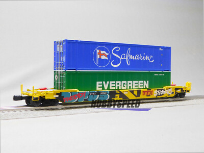 LIONEL TTX HUSKY STACK with TRAILERS #56363 with GRAFFITI O GAUGE