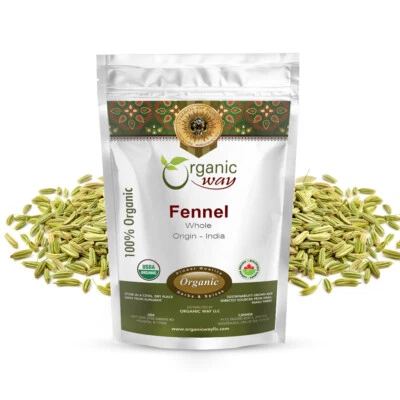 ORGANIC WAY LLC Organic Fennel Seeds Whole