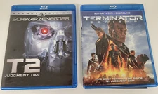 T2 Judgment Day & Terminator Genisys Blu-Ray DVD Movies