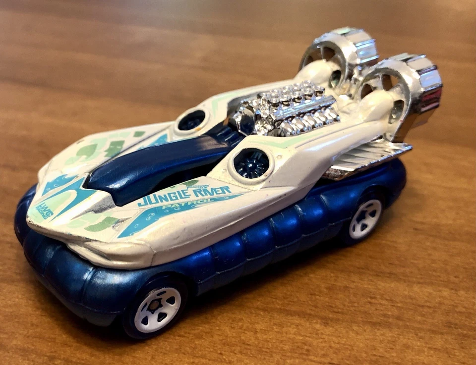 Hot Wheels Jungle Rally Hover Storm Pearl White Diecast Jungle River Patrol HW Foto 3 de 4