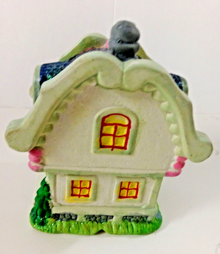 Vintage Ceramic Light-Up Easter Bunny Rabbit Toy Shop Cottage Figurine 4" Tall - Picture 6 of 11