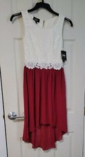 BY AND By Dress Cream & Cranberry Size 3  Cocktail Evening Party