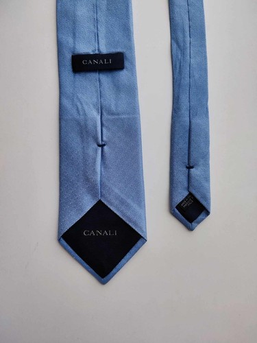 CRAVATTA CANALI TIE SILK REINE SEIDE SETA 100% SOIE VINTAGE UOMO CORBATA - Imagen 6 de 7