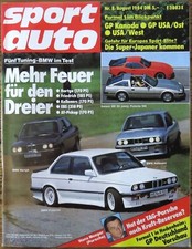 Sport Auto 08/84 Friedrich-BMW, H 23 Hartge-BMW, KS 1-Kelleners-BMW, EBS-BMW