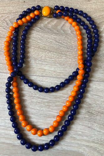 Collier Fantaisie Vintage – Gros Maillons Anciens – Bijou Rétro Argenté