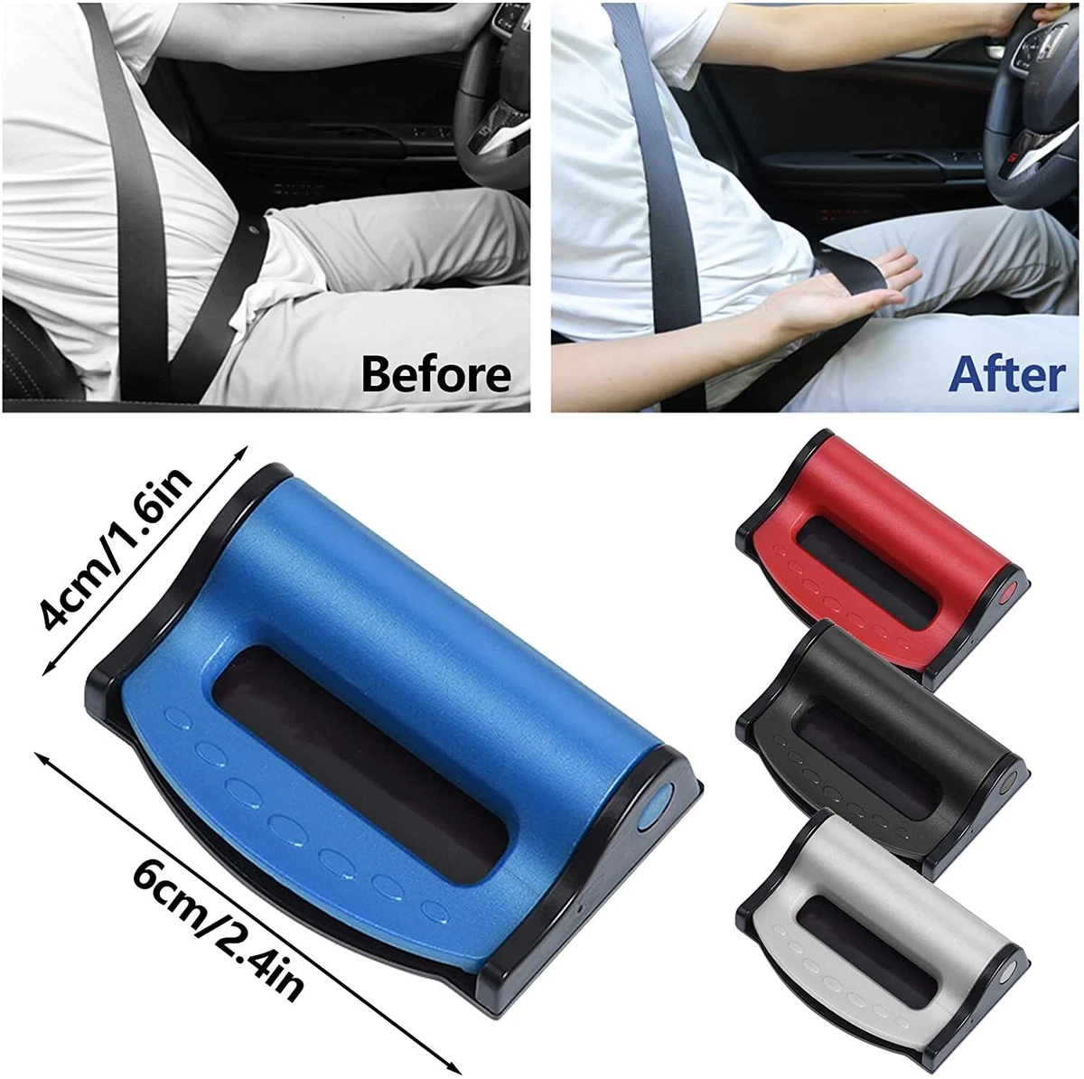 2PCS Car Safety Seat Belt Buckle Clip Seatbelt Stopper Adjuster