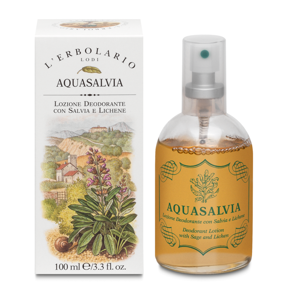 Aquasalvia Deodorante No-Gas Salvia Lichene 100ml L'Erbolario