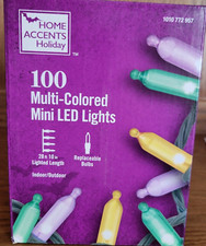 Home Accents 100 Multi Color Halloween Mini LED Lights 28' 10" Lighted Length