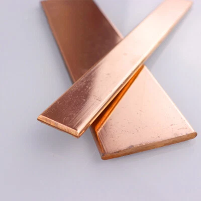 QUARKMRO 1pcs 99.9% Copper T2 Cu Metal Flat Bar Copper Strip Copper Plate Thick 1.5 - 8mm
