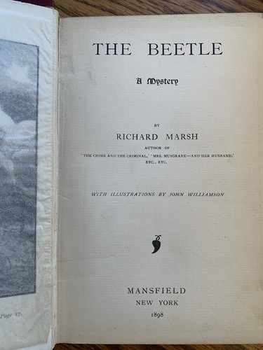 The Beetle 1898 By Richard Marsh Mansfield HCDJ Mystery Thriller - Picture 3 of 11
