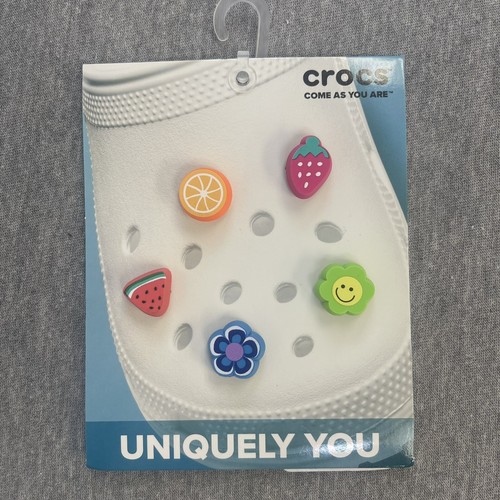 Crocs Jibbitz Uniquely You Collection Fruit Flower 5 Pack Charms New - Picture 2 of 3