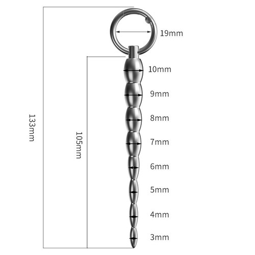 Dilatador HOMBRE Sonido Uretral Pene Plug Dilatador de Cuentas Dilatador de Acero Inoxidable - Imagen 6 de 19