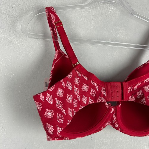 Reggiseno Soma taglia 38D abbracciabile copertura completa ferretto rosso stampato regolabile NUOVO - Foto 6 di 10