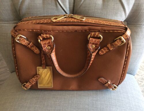 CELINE Handbag Macadam Mini Boston PVC/leather Brown Women Used –