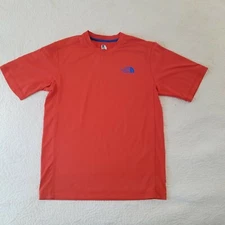 North Face Vapor Wick Tech Fabric Shirt Mens Sz Medium FIERY RED 