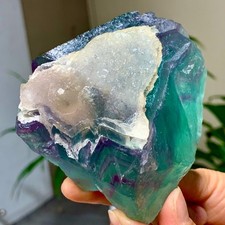 1.19LB Natural fluorite Purple Green cubic mineral crystal sample/yaogangxian