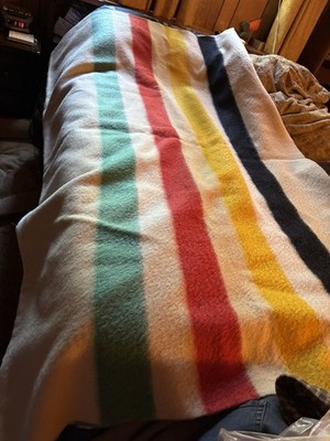 1934-1940 HBC Hudson Bay 4 Point Blanket England Wool White w