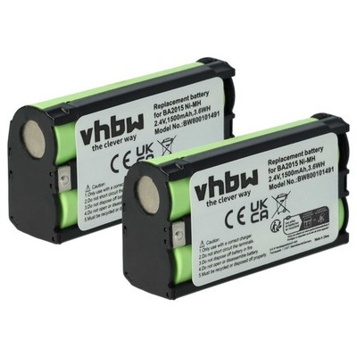 2x Akku für Sennheiser EK 100 G4 2015FM EK 2000 EK 1038 EK 100 G3 1500mAh 2,4V