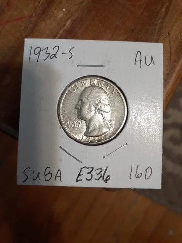 1932-S Washington Silver Quarter Almost Uncirculated To Uncirculated Key Date