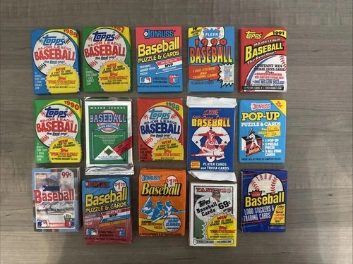 Baseball 6 Pack Lot 1987 1991 Topps Fleer Donruss Score UD Unopened Packs