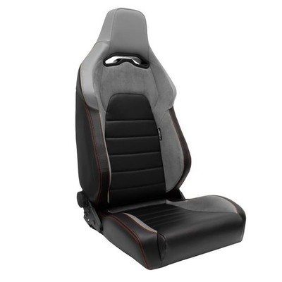 Sportsitze 'VGR'  Schwarz Kunstleder + Hellgrau Stoff/Suede+ Rote Naten  Dopp...