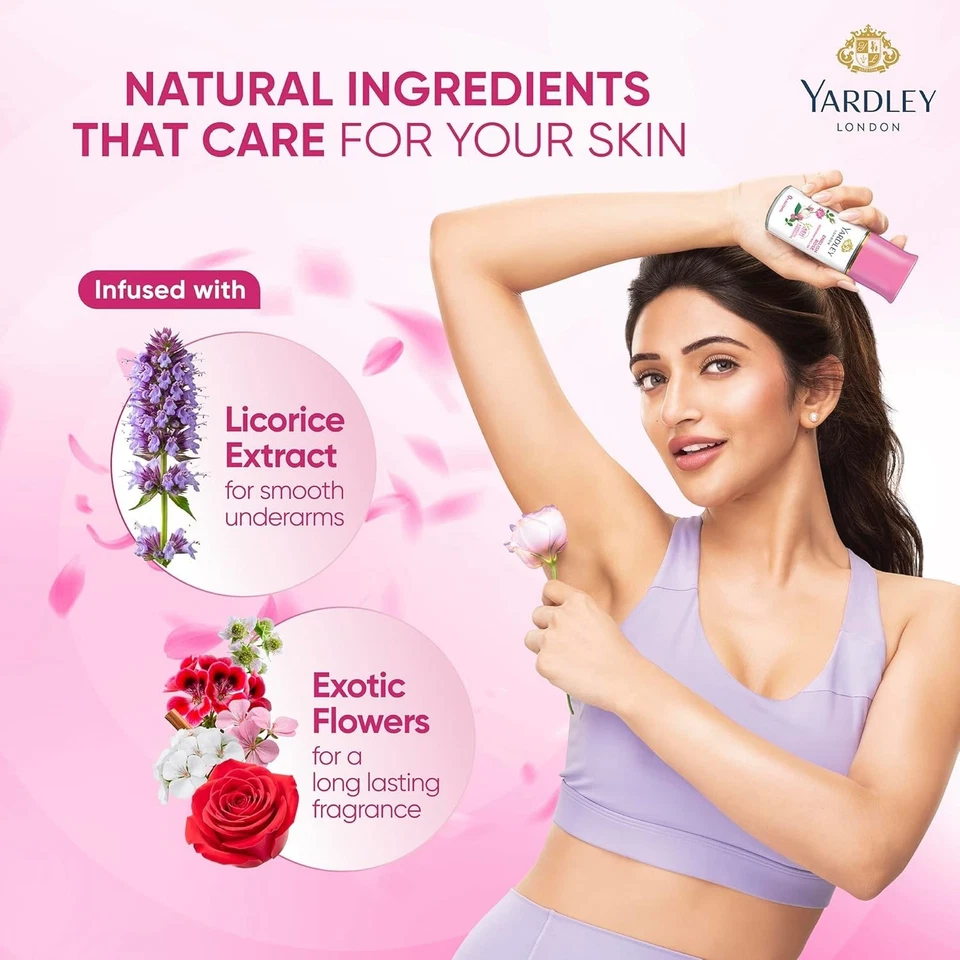 Desodorante Yardley London English Rose Roll On, 72 H fragancia de larga duración 50 ml Foto 3 de 4