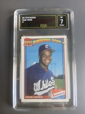 Frank Thomas White Sox 1991 Topps Bazooka Shining Star #7 Graded NM 7