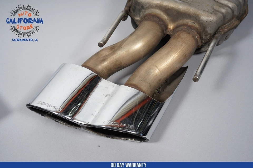 08-10 Mercedes W221 S65 CL65 AMG Exhaust Muffler Mufflers Tips Set OEM - Image 2 of 4