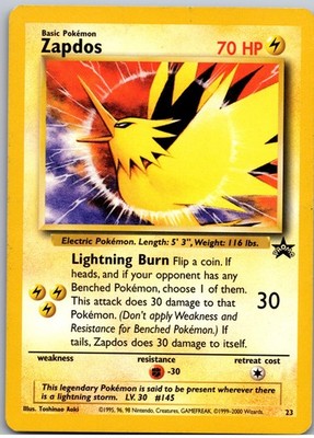 Zapdos Promo WoTC Promo 23/53 LP