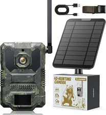 VOOPEAK TC36A 4G Cellular Trail Camera, 2.5k Live Feed Solar Powered Game Camera