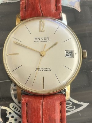 Vintage Herren Armbanduhr ANKER Automatic 25 Rubis Scockproof