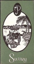 Surrey Hotel Restaurant Menu with Daily Special Inserts Horse Drawn Carriage