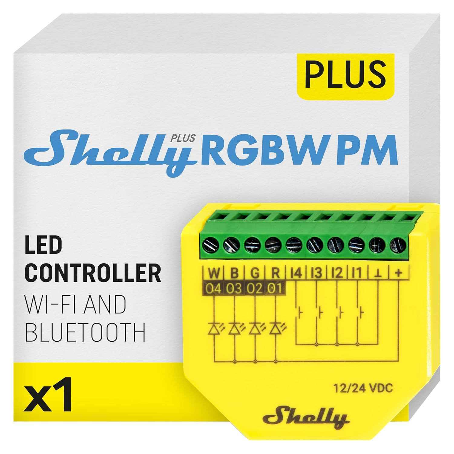 Controller WiFi Shelly Plus RGBW PM per Strisce LED 12/24V Professional