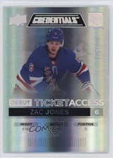 2021 Upper Deck Credentials Debut Ticket Access 105/999 Tier 1 Zac Jones #96 0p6