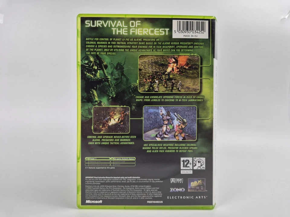**EXTREMELY RARE** Aliens Versus Predator: Extinction XBOX ORIGINAL - Image 2 of 4