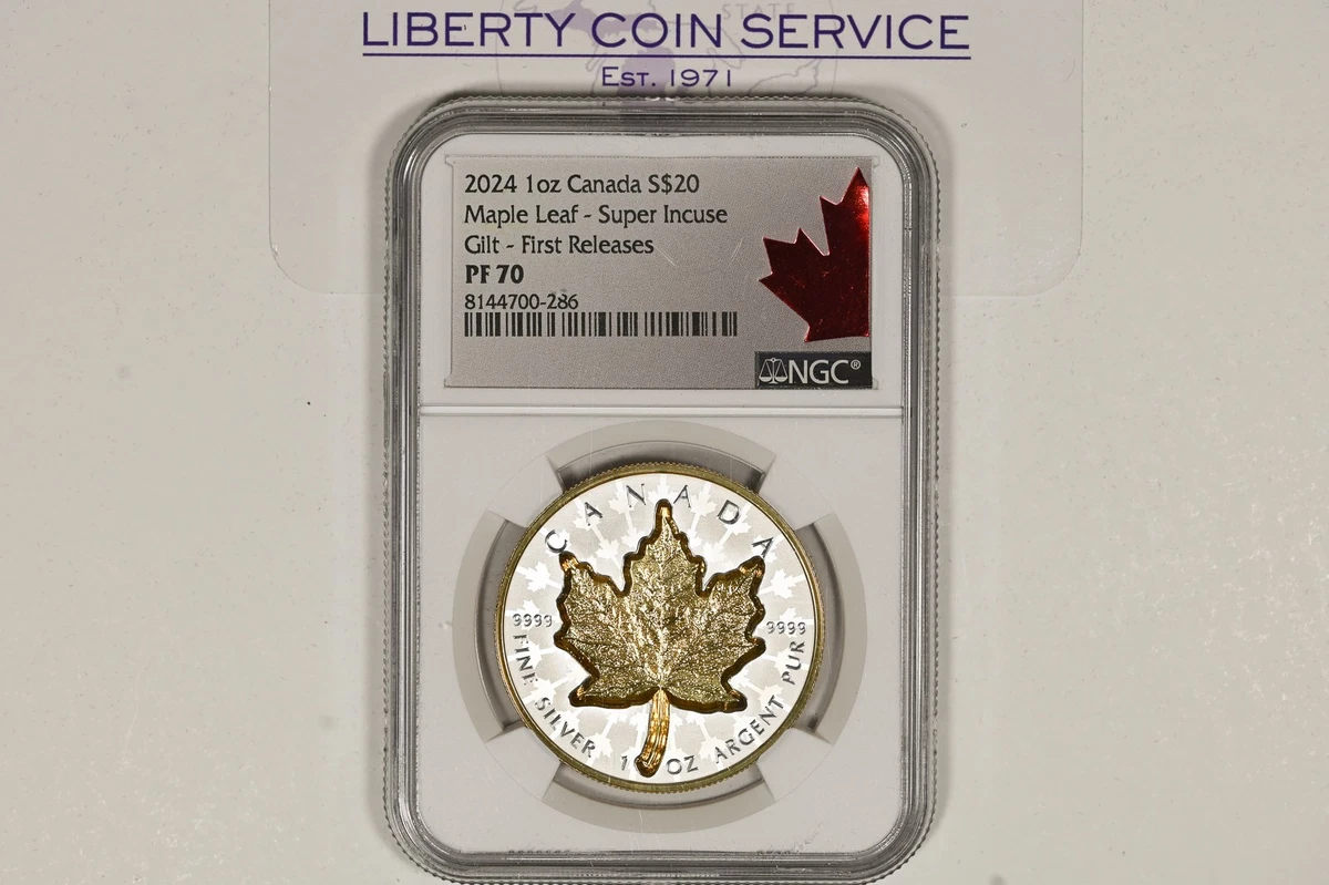 Canadian Maple Leaf NGC Grade PR 70 Silver Bullion Coins for sale