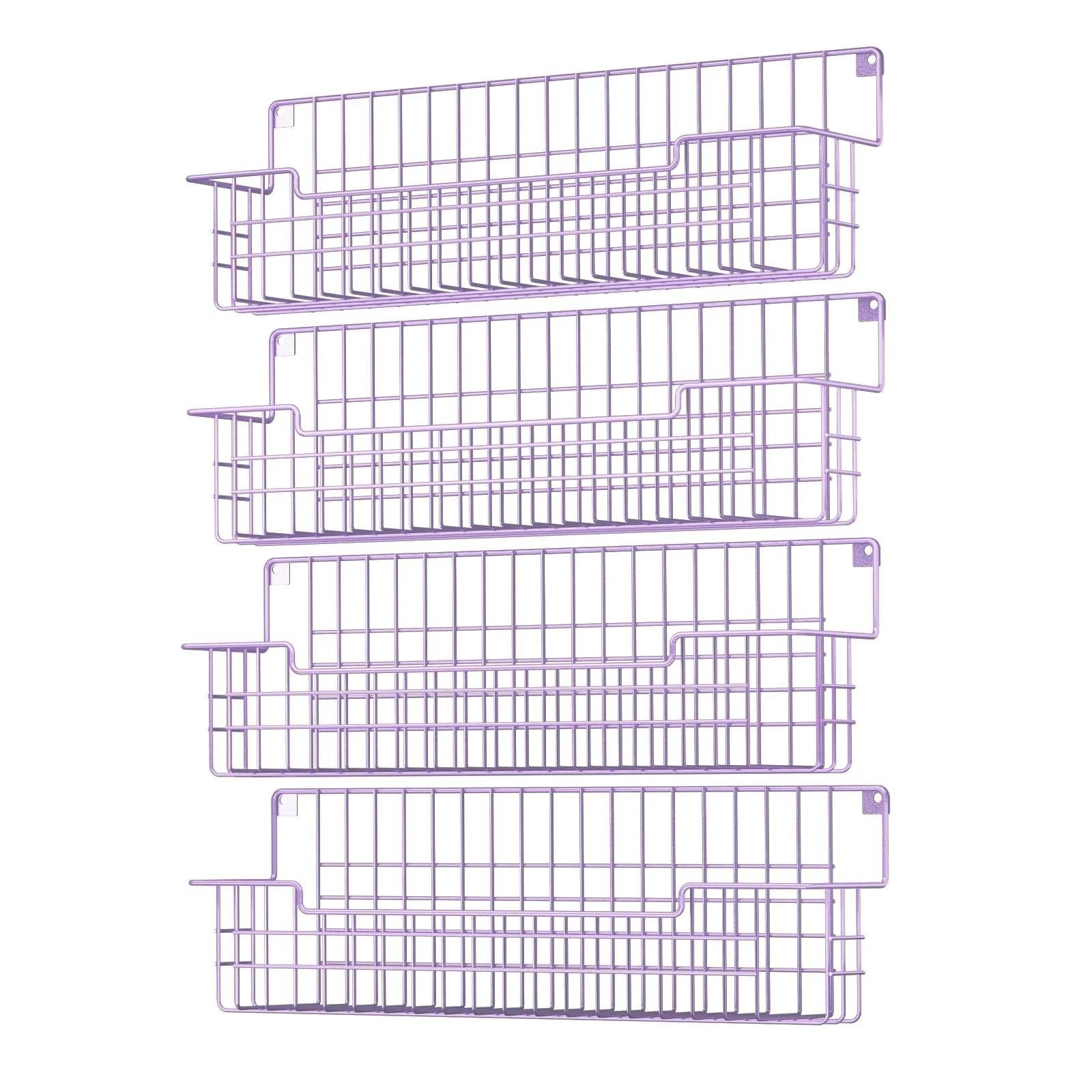Spice Rack Wall Mount, Spice Organizer for Cabinet & Pantry Door, Set of 4 Ha...