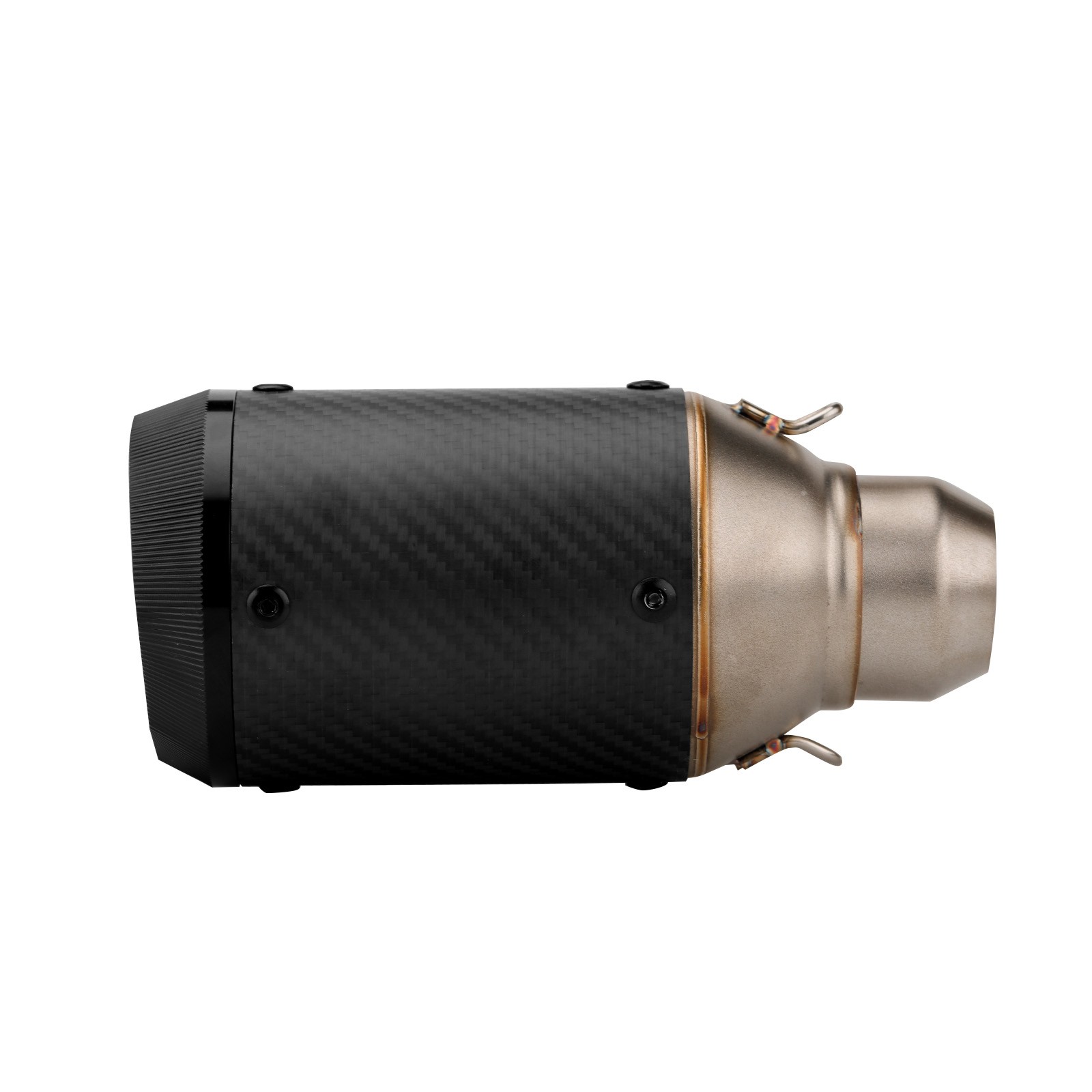 2" Universal Motorcycle Slip-on Muffler Exhaust Pipe Tail Tips Carbon Fibre 51mm