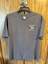 Bob’s BMW Motorcycles Double Sided Ringer Shirt Mens XL Grey Celebrating 25 Yrs