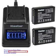 Kastar Battery LCD Quick Charger for Canon LP-E12 LC-E12  Canon EOS M100 Camera