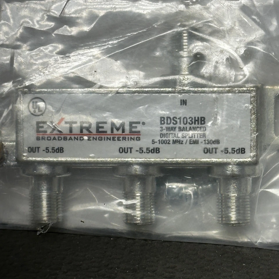 Extreme 3-Way Balanced HD Digital High Performance Coax Cable Splitter BDS103HB - Image 2 of 4