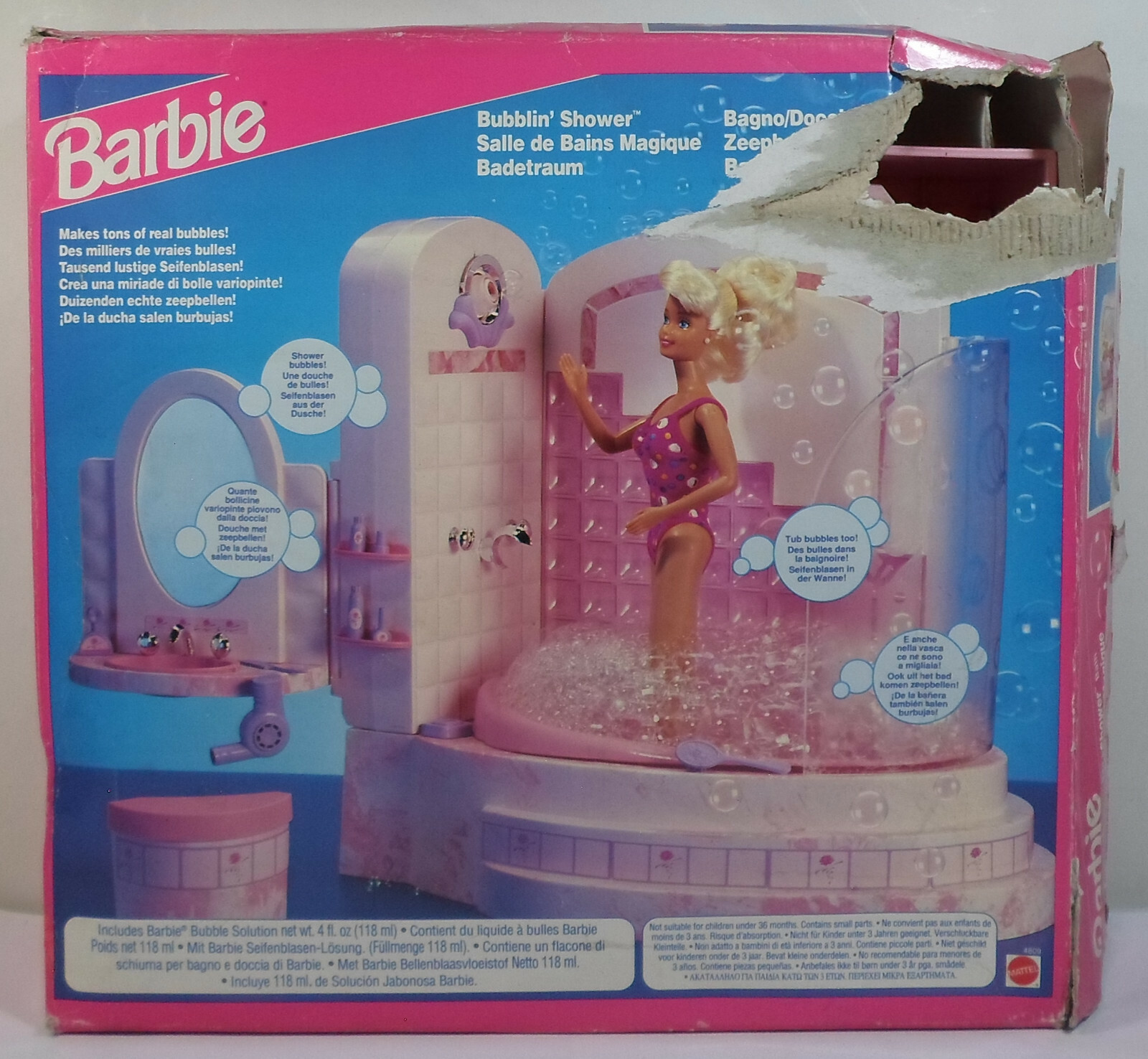 barbie bubbling shower