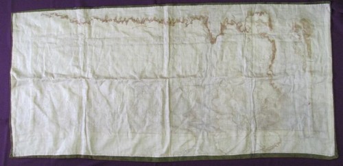 ANTIQUE HANDMADE EMBROIDERED DECORATIVE WALL RUG TAPESTRY - Picture 8 of 9