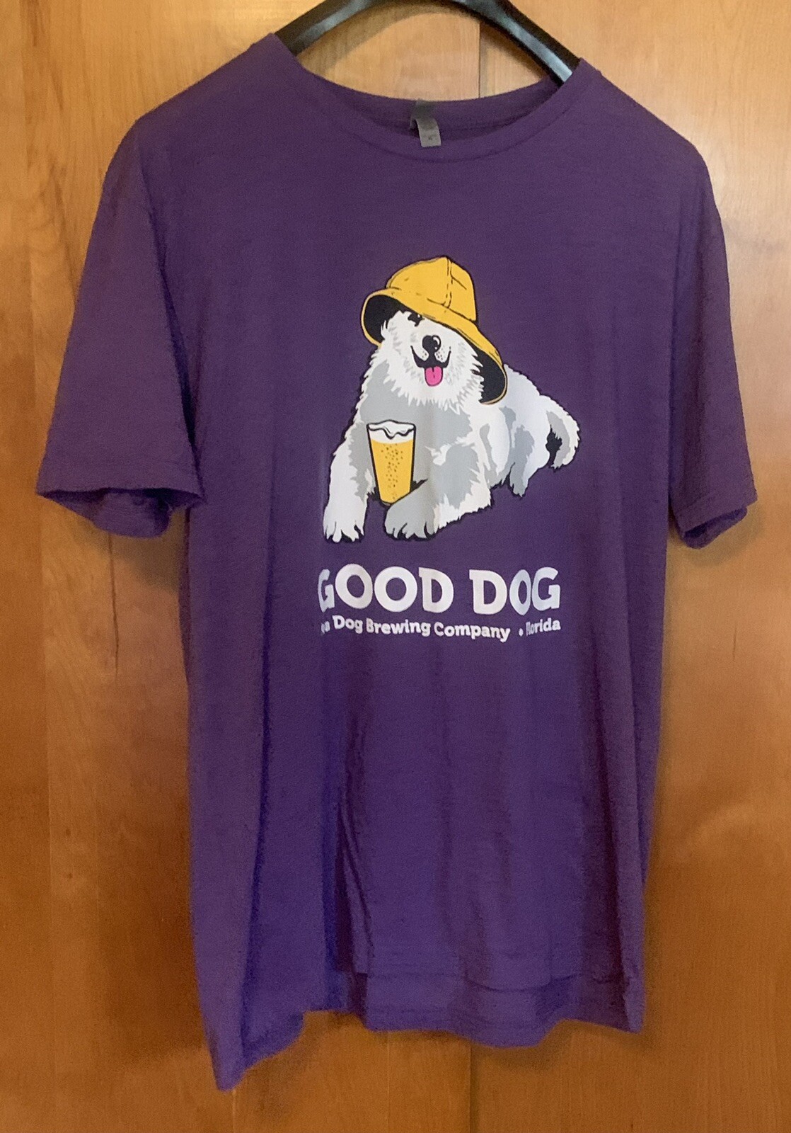 Sea Dog Brewing Company Florida Good Dog Bad Dog XL Purple Men's T