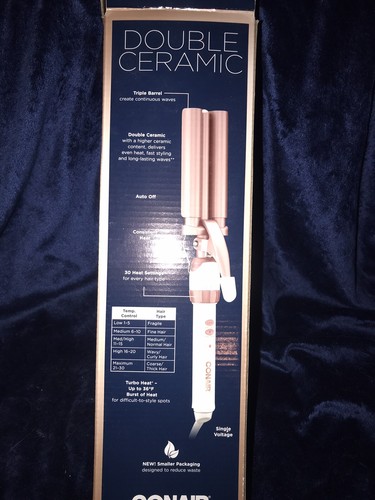 Conair Double Ceramic Triple Barrel Curl Styling Waver 3/4 inch, - Picture 5 of 6