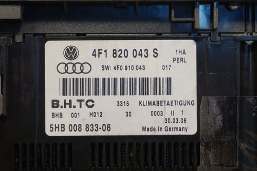 2006 Audi A6 Temperature Control Climate Unit 4F1820043S - Picture 6 of 6